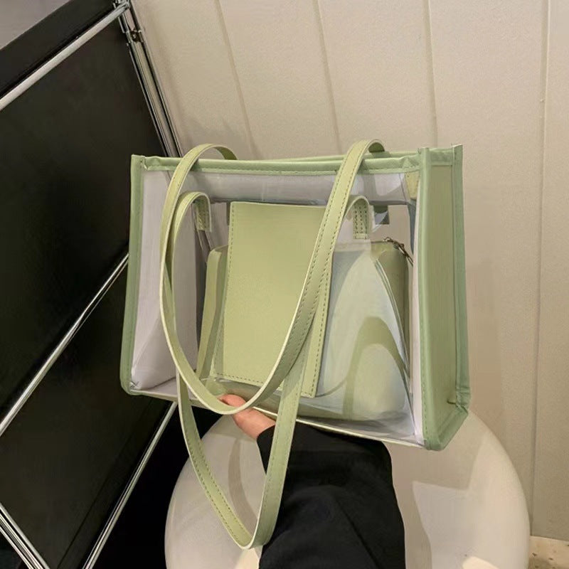 Summer Transparent Large Capacity Pvc Tote Bag
