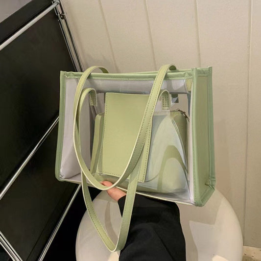 Summer Transparent Large Capacity Pvc Tote Bag