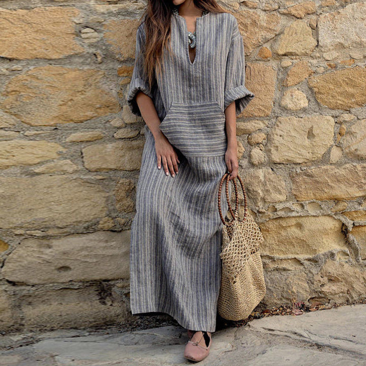 Red Linen Dress