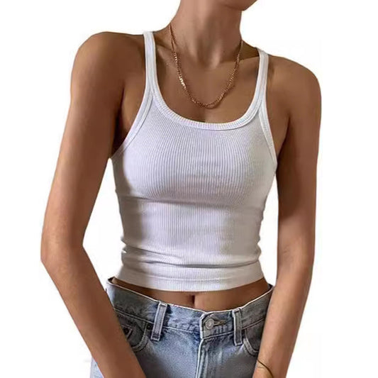 Women Fashion Sexy Solid Color Slim Camisole