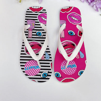Summer Beach Flat Flip-Flops in PVC Solid Color