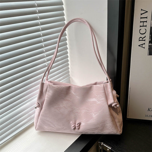 Bolso de mano elegante con diseño de mariposa y gran capacidad para mujer