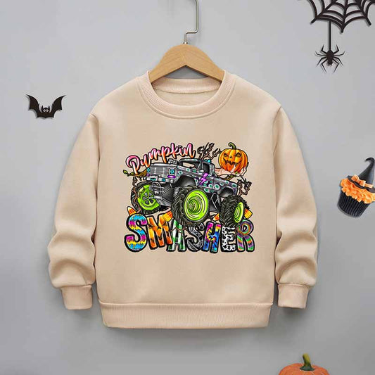 Kids Toddler Boys Girls Cartoon Fleece Long Sleeve Sweatshirt