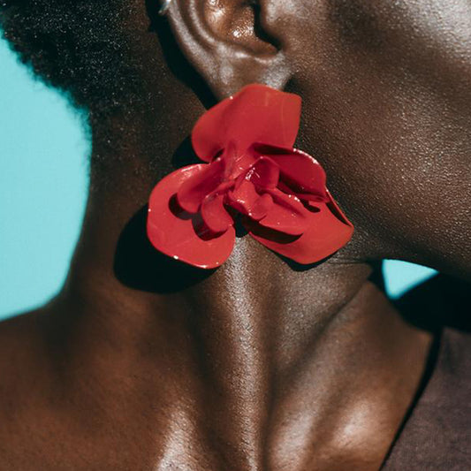Retro Floral Earrings Alloy Fashion Flowers Style