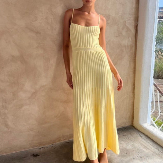 Summer Vacation Women Spaghetti Strap Maxi Dress
