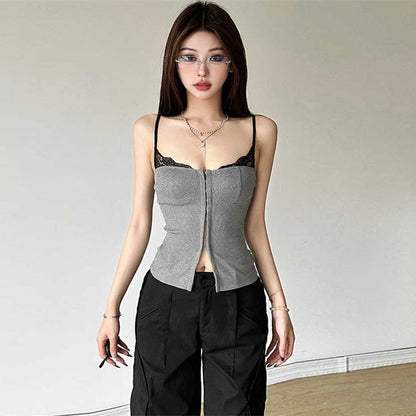 Sexy Women Lace Patchwork Camisole Top
