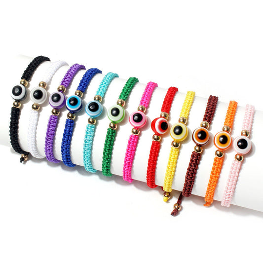 Bohemian Bracelet for Women Knitted Eye Bead Boho Jewelry
