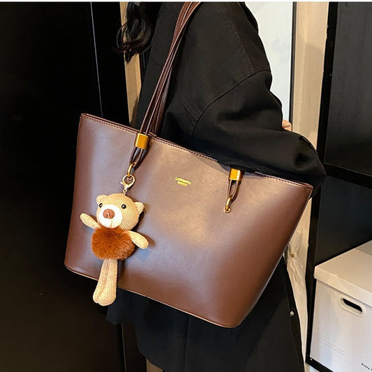 Soft Leather Women Large Capacity Vintage Tote Bag