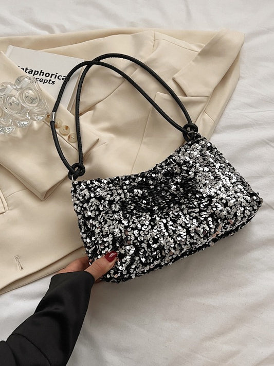 Bolso de hombro informal de verano con lentejuelas
