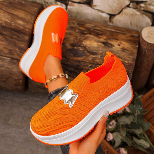 Plus Size Spring Women Fashion Thick Bottom Sneaker