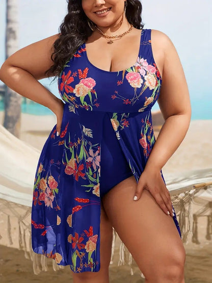 Maillot de bain grande taille à imprimé floral sexy pour femmes