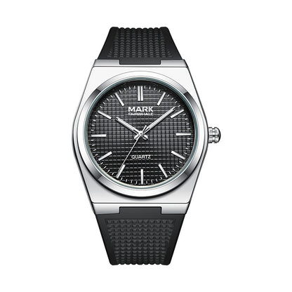 Men Casual Business Quartz Watch Waterproof Silicone Strap