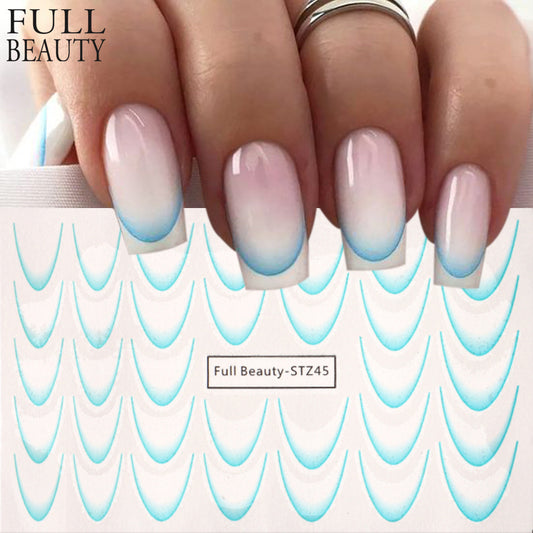 Autocollants Nail Art Dégradés de Lignes