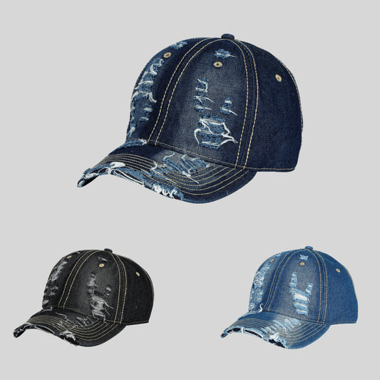 Fashion Vintage Washed Cut Edge Design Cap