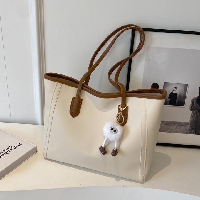Women Casual Solid Color Large Capacity Tote Bag