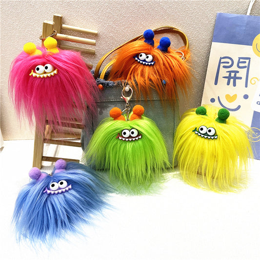 Lindo llavero de peluche de dibujos animados con colgante para bolso