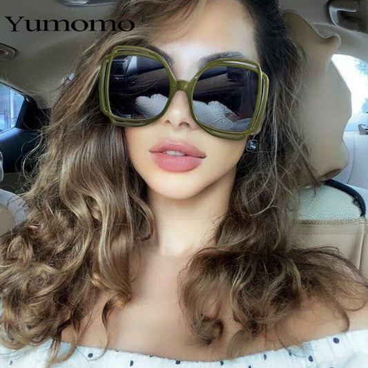 Fashion Personalized Hollow Square Sunglasses