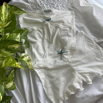 Ensemble haut tube et short en dentelle de couleur unie pour femme