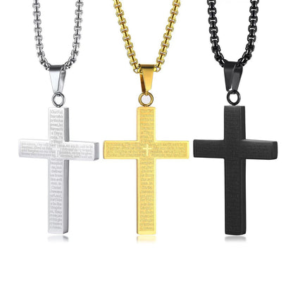 Men'S Fashion Stainless Steel Cross Necklace