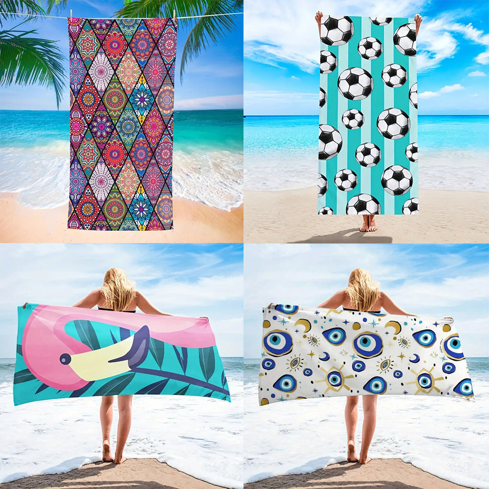 Toalla de playa con estampado gráfico de mal de ojo