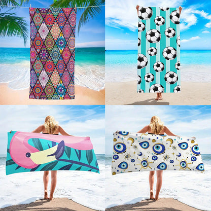 Toalla de playa con estampado gráfico de mal de ojo