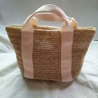 Summer Vacation Basket Straw Woven Tote Bag