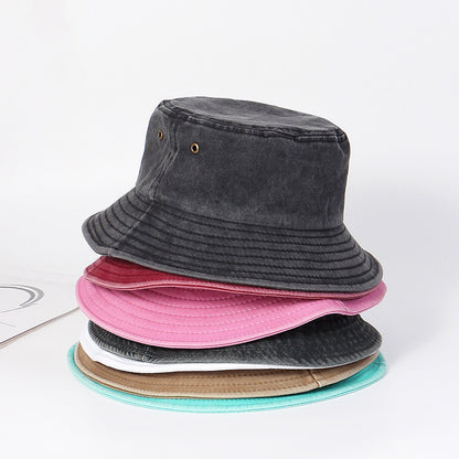 Fashion Casual Solid Color Denim Bucket Hat