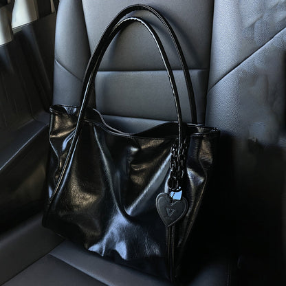 Women Fashion Casual Simple PU Leather Tote Bag