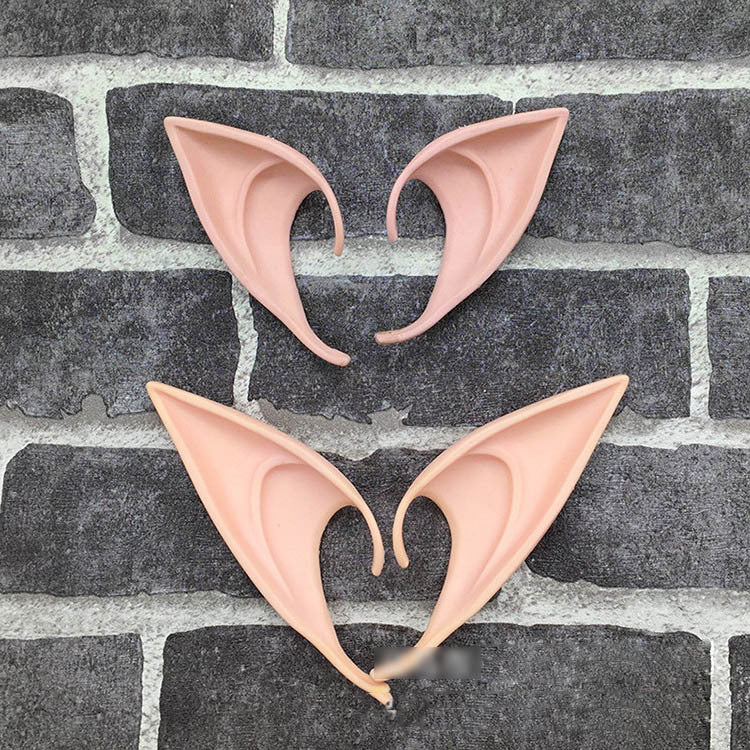 Oreilles d'elfe en latex pour déguisement de fête