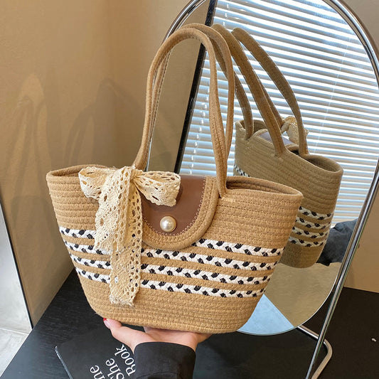 Women Summer Beach Large Capacity Woven Tote Bag
