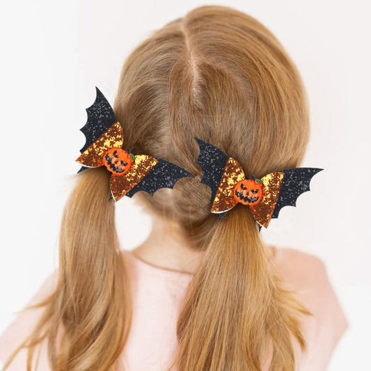 Pince à cheveux citrouille pour enfants, motif dessin animé, à la mode, pour Halloween