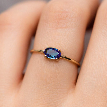 Anillo de circonita simple de moda para mujer