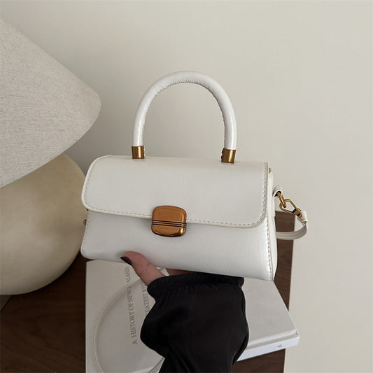 Retro Elegant Solid Shoulder Handbag