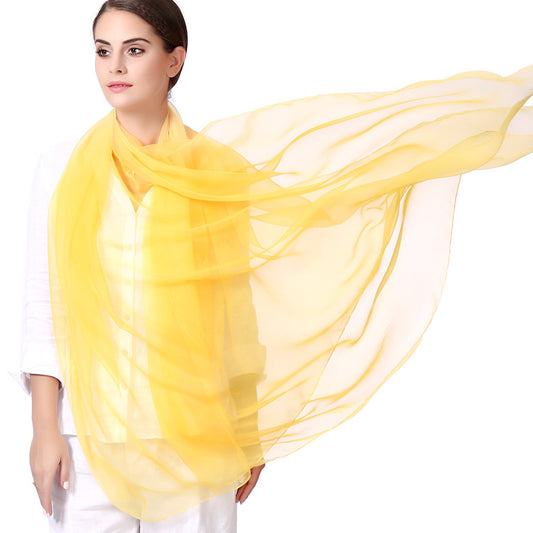 Large Size Solid Color Sunscreen Scarf for Women