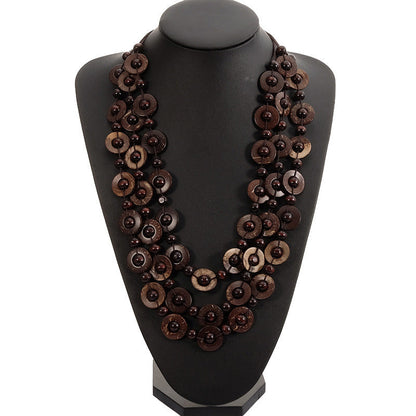 Collar tejido de longitud media de estilo étnico bohemio