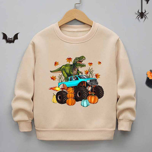 Kids Toddler Unisex Fleece Halloween Print Sweatshirts