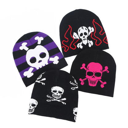Outdoor Graffiti Diablo Series Halloween Skeleton Knitted Hat