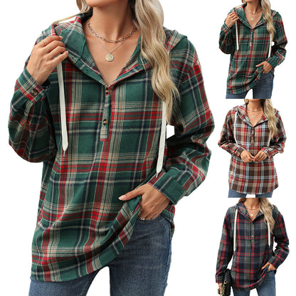 Women Casual Autumn And Winter Loose Long Sleeve Hooded Coat