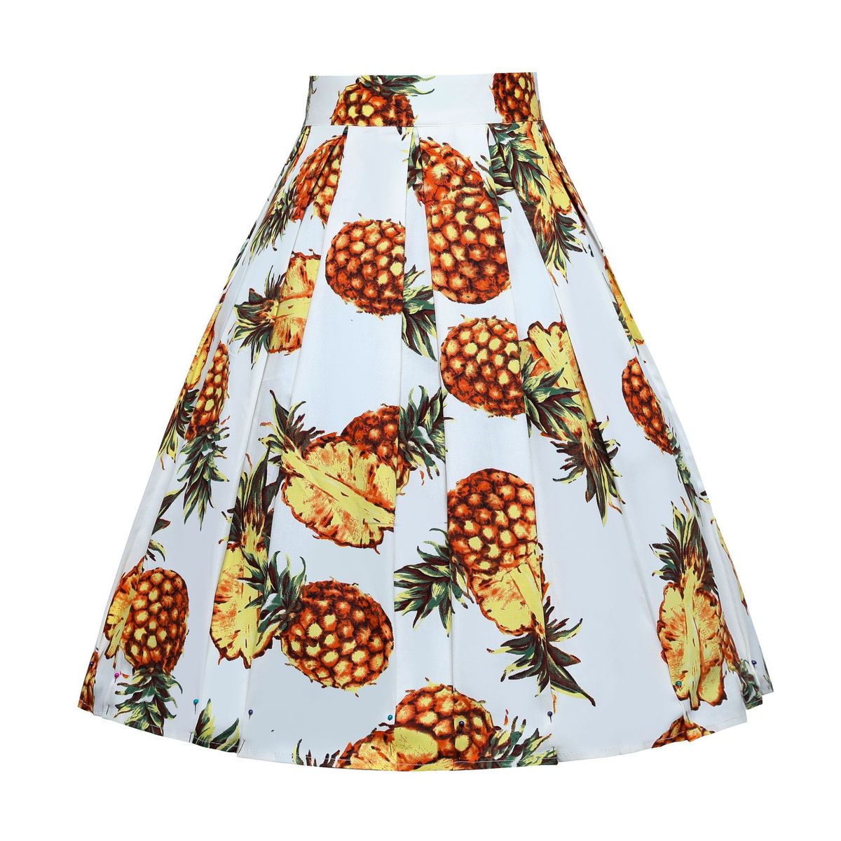 Falda plisada estampada elegante de moda para mujer