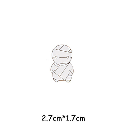 Broche unisexe Halloween en forme de squelette et de momie citrouille