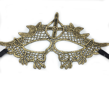 Women Simple Hollow Lace Half Face Mask for Halloween