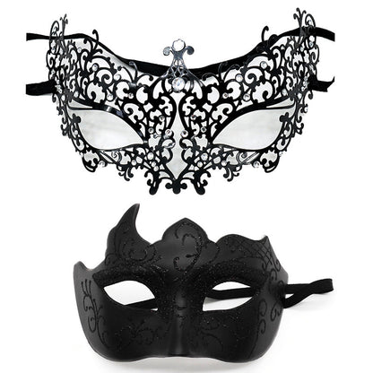Masquerade Carnival Black Half Face Diamond Mask