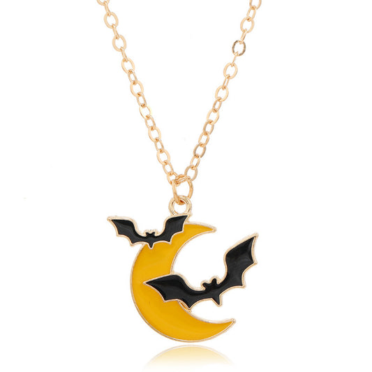 Collar con colgante de monstruo vintage lindo para mujer de Halloween