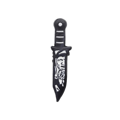 Broche poignard tête de mort punk gothique pour femme Halloween