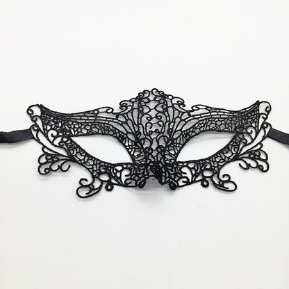 Masque de mascarade simple en dentelle noire pour femme, idéal pour une fête