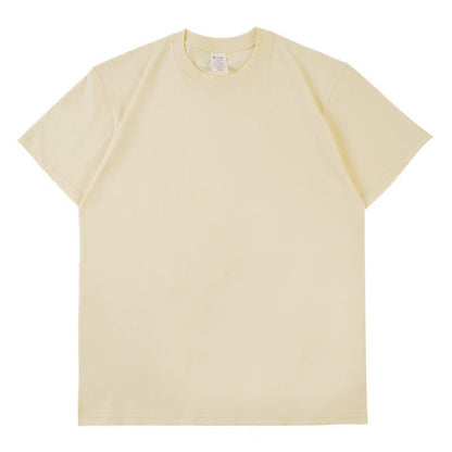 Camiseta informal de manga corta con cuello redondo y color liso para hombre y mujer