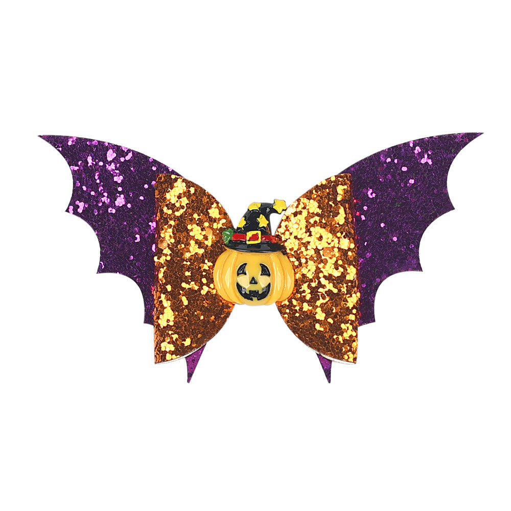 Pince à cheveux citrouille pour enfants, motif dessin animé, à la mode, pour Halloween