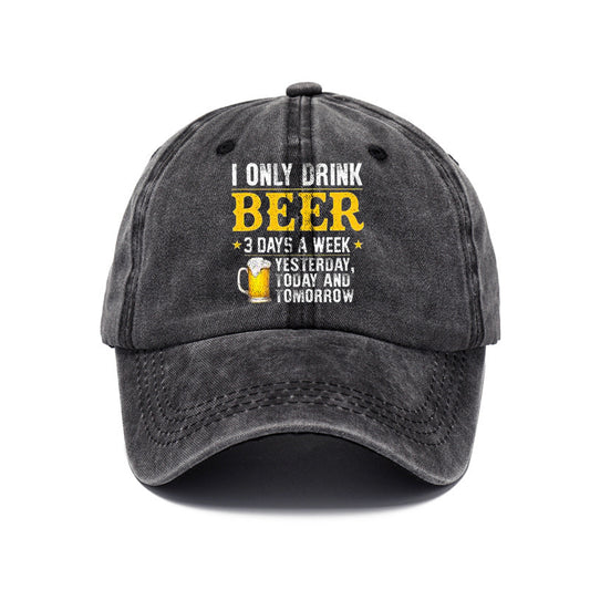 Men Women Fashion Casual Vintage Solid Color Letter Cap