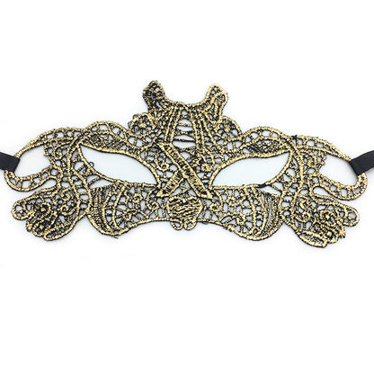 Women Simple Hollow Lace Half Face Mask for Halloween