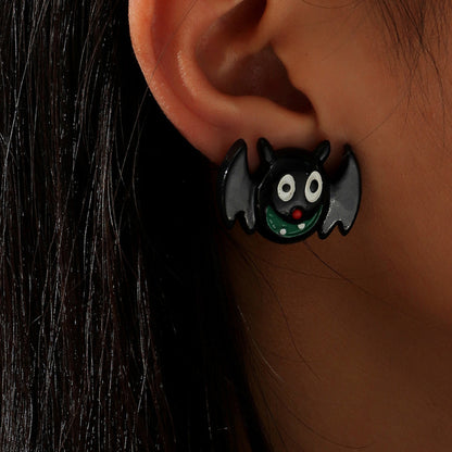 Halloween Resin Ghost Pumpkin Earrings for Women